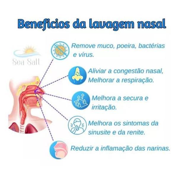 Imagem de Lavador Nasal Higienizador Ducha P/ Alergia 250ml