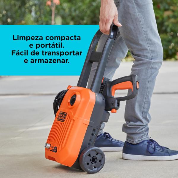 Imagem de Lavadora Alta Pressão c/ Mangueira de Pressão 3m,Pistola Gatilho 1500W Black Decker BEPW1750 220V