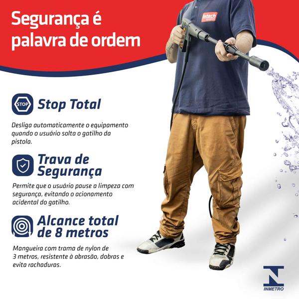 Imagem de Lavadora Alta Pressão Intech Califórnia 1450lbs Com Shampoozeira