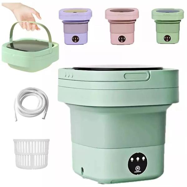 Lavadora Compacta Prática Verde - ZONNE Imagem de Lavadora Compacta Prática Verde