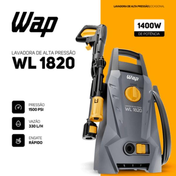 Imagem de Lavadora de Alta Pressão 1400W 110V 1500PSI Wap WL1820