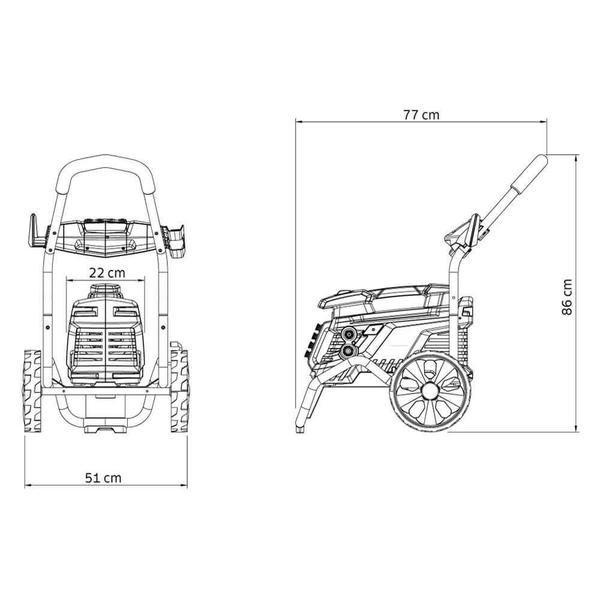 Imagem de Lavadora de Alta Pressão 2100W Tramontina MASTER Mangueira 10m Jato Regulável 2300psi 127V 42556012