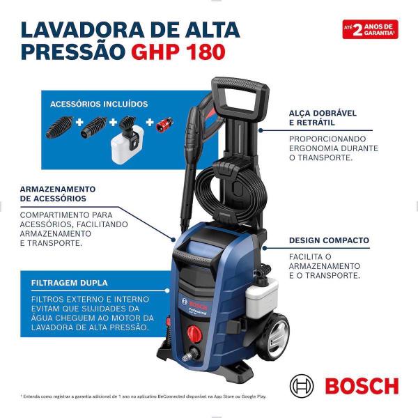 Imagem de Lavadora De Alta Pressão 220V Ghp180 1800Lbs 1500W Bosch