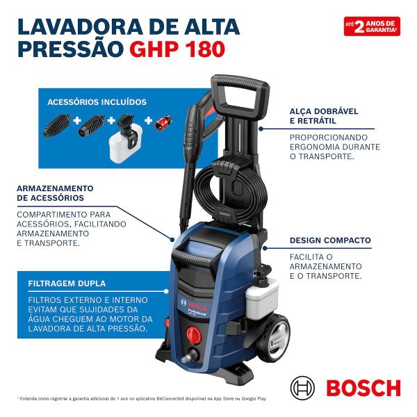 Imagem de Lavadora de Alta Pressão BOSCH GHP 180 1800 PSI 1500W 220V