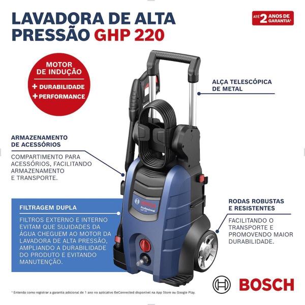 Imagem de Lavadora De Alta Pressão Bosch Ghp 220 2200 Psi 220V