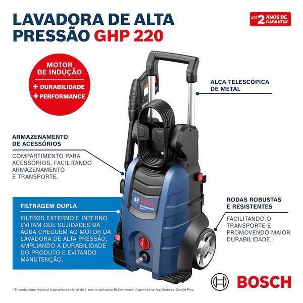 Imagem de Lavadora de Alta Pressão Bosch GHP 220 2200 PSI 220V