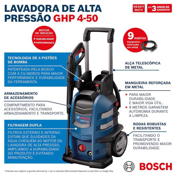 Imagem de Lavadora de Alta Pressão GHP 4-50 220v 2.500LBS 2200W Bosch