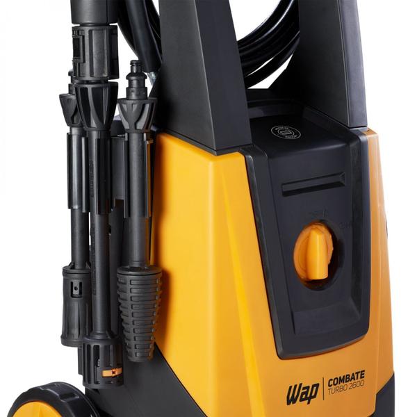 Imagem de Lavadora de Alta Pressão WAP Combate Turbo 2600 1700W 2100 PSI 220V Amarelo/Preto