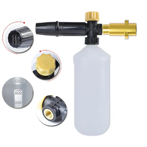 Lavadora de Pressão Ajustável com Canhão de Espuma - Ideal para Limpeza de Carros Imagem de Lavadora de Pressão Ajustável com Canhão de Espuma - Ideal para Limpeza de Carros