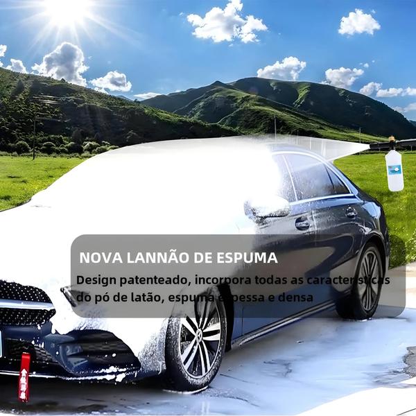 Imagem de Lavadora de Pressão com Canhão de Espuma Ajustável - Para Limpeza de Carros