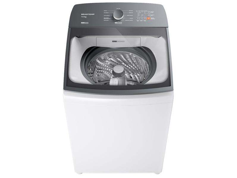 Lavadora de Roupas Brastemp 14kg Cesto Inox 12 Programas de Lavagem Branca BWJ14ABBNA