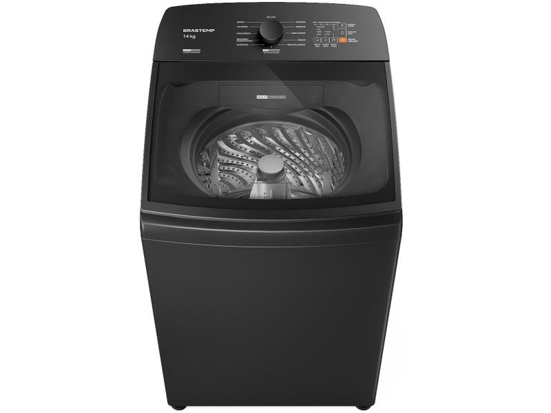 Lavadora de Roupas Brastemp 14kg Cesto Inox 12 Programas de Lavagem Cinza Platinum BWJ14A9