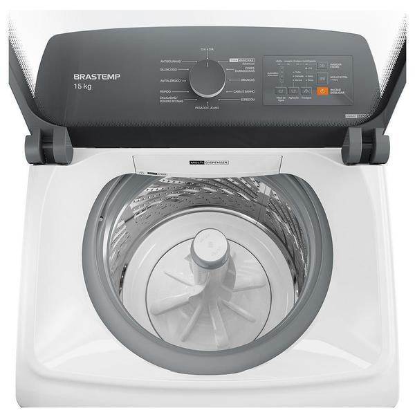 Imagem de Lavadora de Roupas Brastemp 15 Kg Branca com Ciclo Tira Manchas Advanced e Smart Sensor - BWF15AB