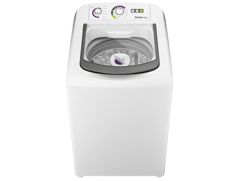 Lavadora de Roupas Consul 13kg Cesto Inox 16 Programas de Lavagem Branca CWH13AB