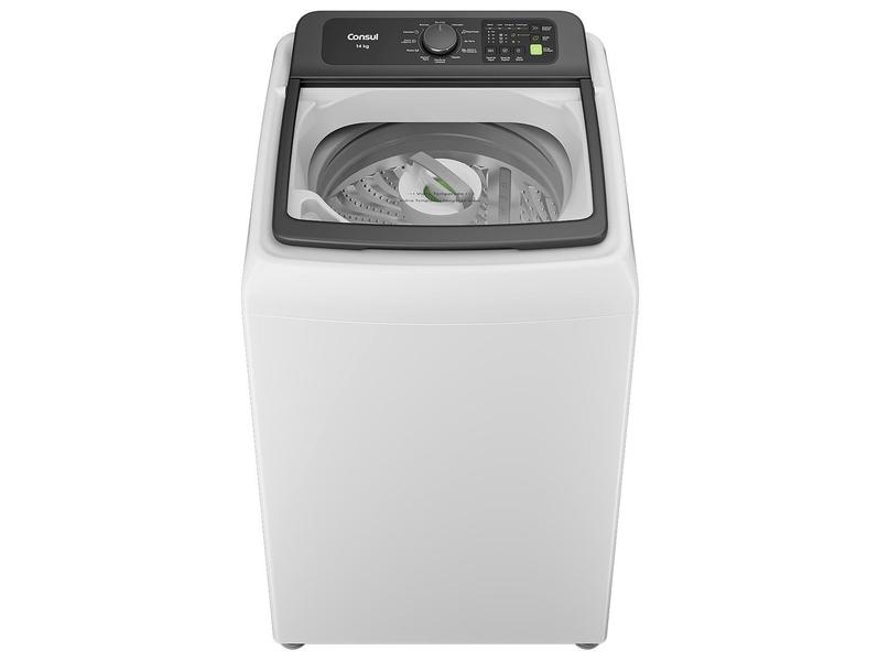 Lavadora de Roupas Consul 14kg Cesto Inox 12 programas Branco CWN14AB