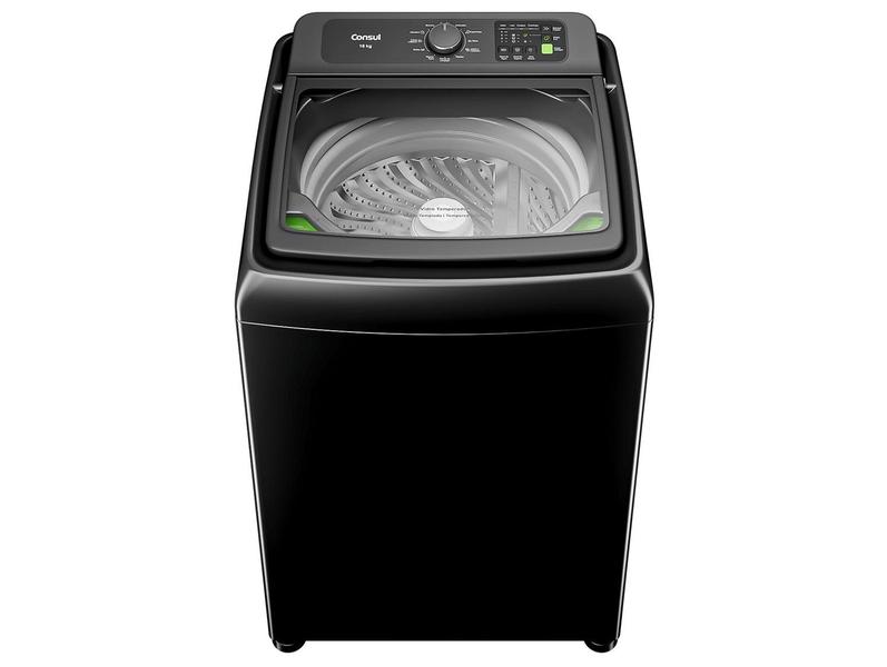 Lavadora de Roupas Consul 16kg Cesto Inox 12 Programas Chumbo CWN16A9 Lavadora de Roupas Consul 16kg Cesto Inox 12 Programas Chumbo CWN16A9