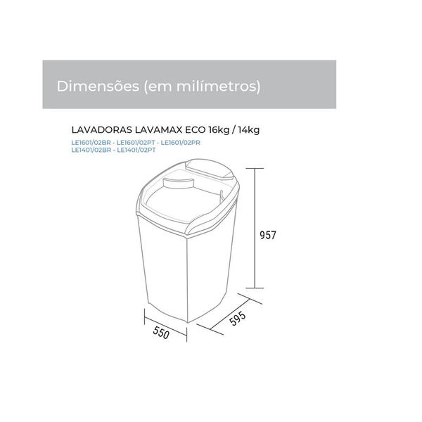 Imagem de Lavadora de Roupas LE1401 Semi Automática Lavamax Eco 14 Kg Suggar