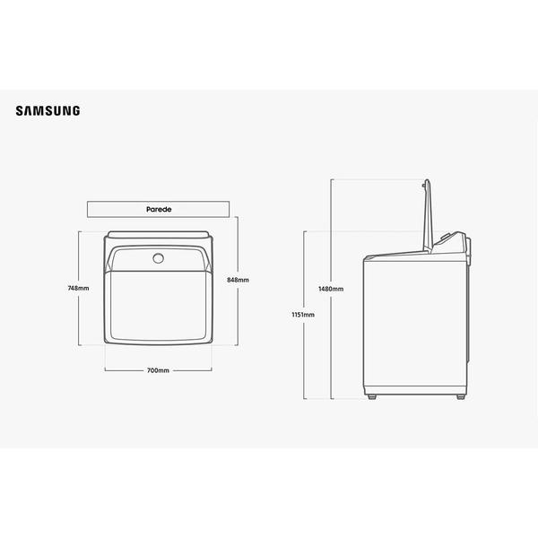 Imagem de Lavadora de Roupas Samsung 23 Kg Digital Inverter Black  com 12 Programas de Lavagem - WA23B8377GV