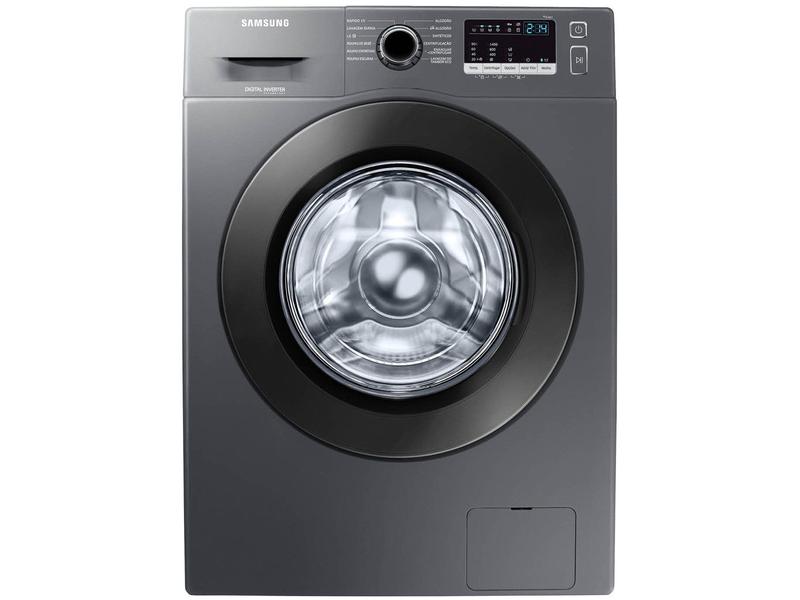 Lavadora de Roupas Samsung Digital Inverter 11kg Cesto Inox WW4000 WW11J4473PX/AZ Lavadora de Roupas Samsung Digital Inverter 11kg Cesto Inox WW4000 WW11J4473PX/AZ