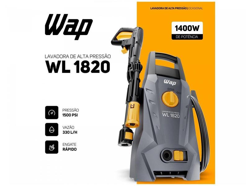 Lavadora Pressão Wap Vap Lavar Carro Piso Bike Telha 110v - Lavadora de  Alta Pressão