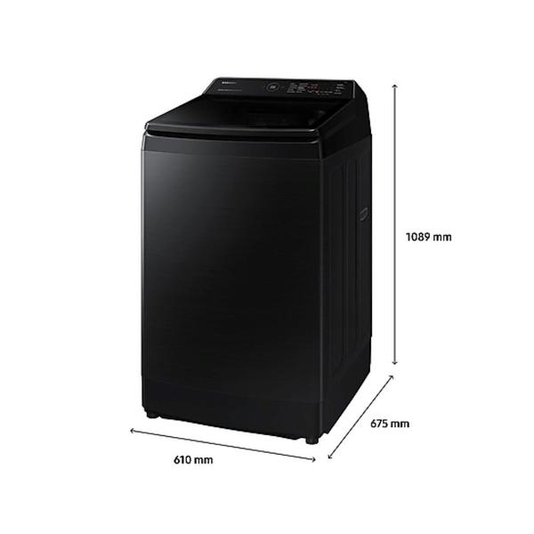 Imagem de Lavadora samsung smart digital inverter em aço inox black wa14cg 14kg 220v wa14cg5746bvbz