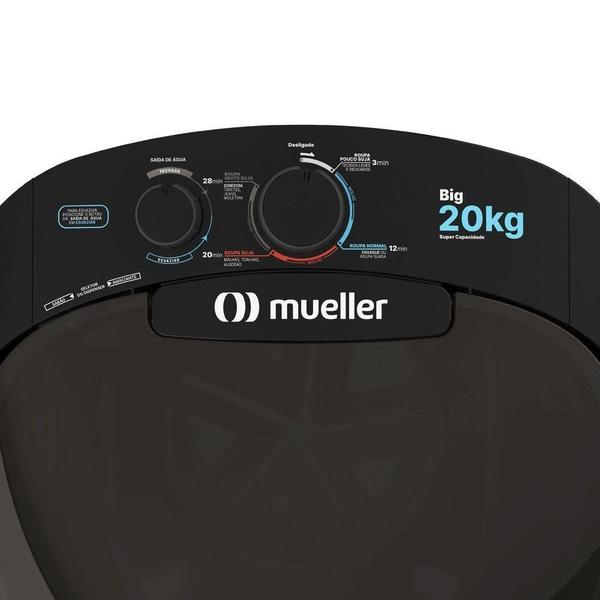 Imagem de Lavadora Semiautomática Tanquinho Mueller 20kg Preto 127 V