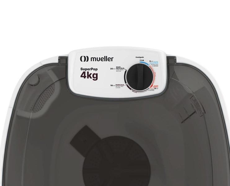 Imagem de Lavadora Tanquinho Superpop Semiautomática 4kg Mueller Branca