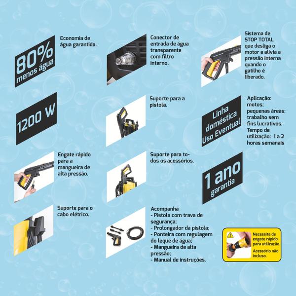 Imagem de Lavadora Tramontina de Alta Pressão 1200W 1500psi 127V