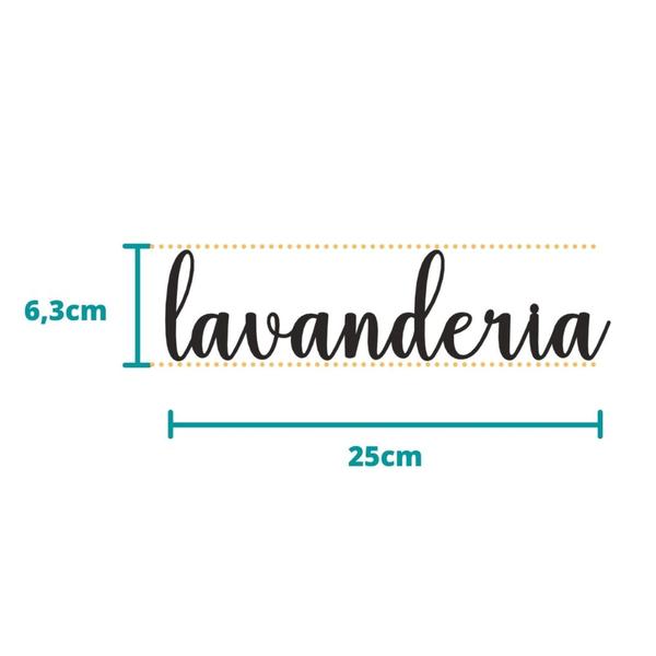 Imagem de Lavanderia - Adorno De Parede, Quadro, Decoração, Lettering - Cor: Preto