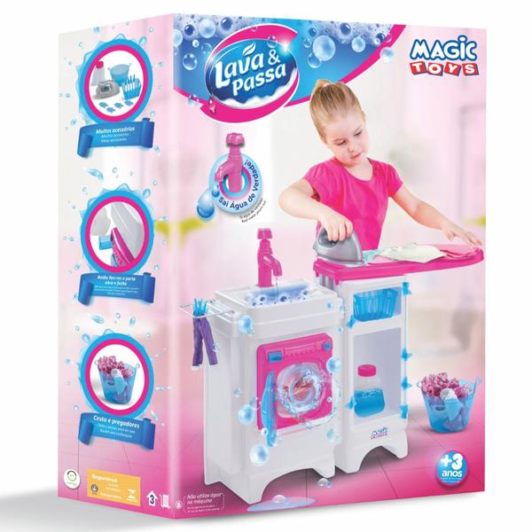 Imagem de Lavanderia Lava Lava Faz De Conta Casinha Infantil Máquina De Lavar Magic Toys