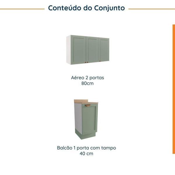 Imagem de Lavanderia Modulada 2 Peças 1 Armário Aéreo 3 Portas 1 Balcão Cabecasa Madeiramadeira