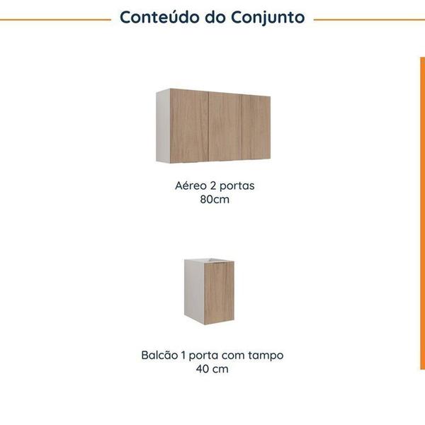 Imagem de Lavanderia Modulada 2 Peças sem Tampo sem Rodapé Ipanema Cabecasa Madeiramadeira Acácia