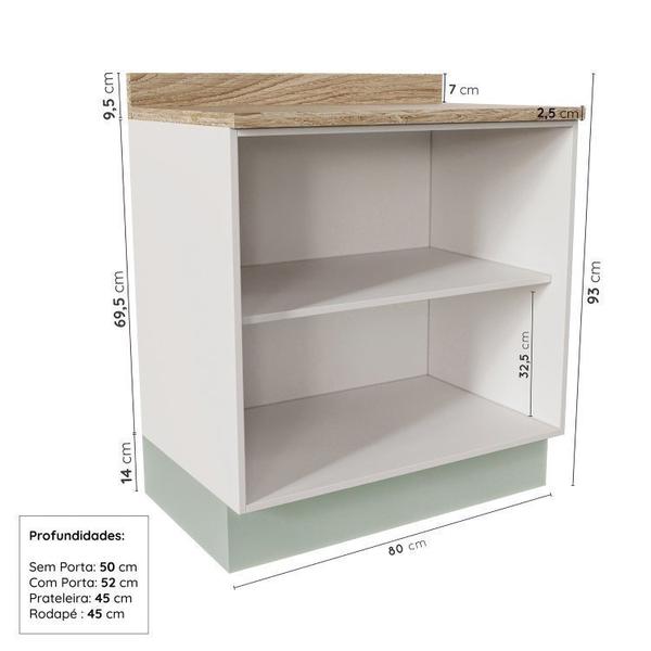 Imagem de Lavanderia Modulada 3 Peças 2 Armários Aéreos 1 Balcão 2 Portas Cabecasa Madeiramadeira