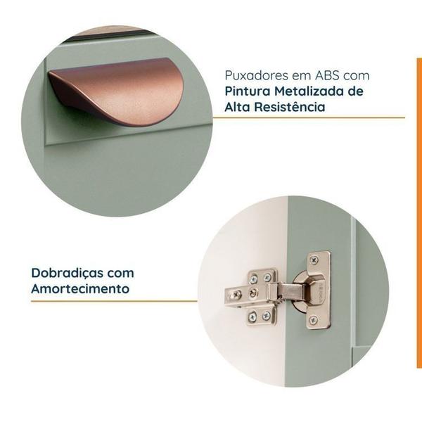 Imagem de Lavanderia Modulada 3 Peças sem Tampo 2 Armários Aéreos 1 Balcão 2 Portas Cabecasa Madeiramadeira