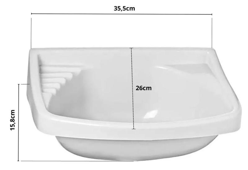 Imagem de Lavatório Plástico P/ Banheiro 4,8L Branco Astra LV0/SC BR1