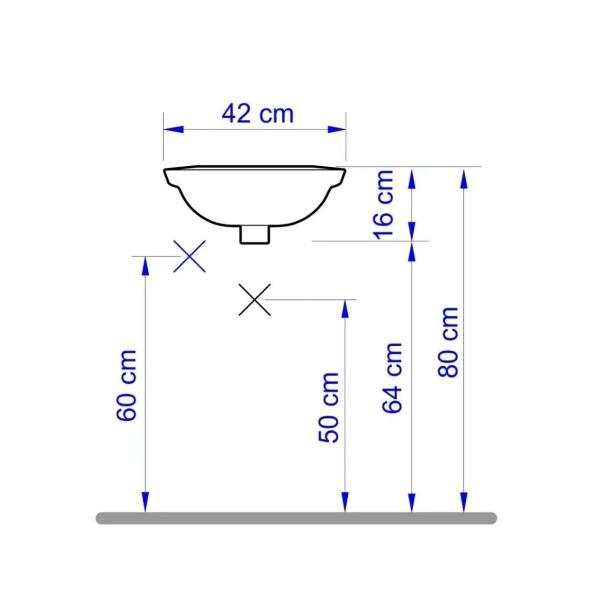 Lavatório Suspenso Louça 42x32cm Sabara Branco Icasa Imagem de Lavatório Suspenso Louça 42x32cm Sabara Branco Icasa