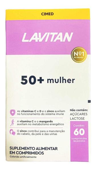 Imagem de Lavitan 50+ Mulher 60 Comprimido Vitalidade Cabelo Pele Unha