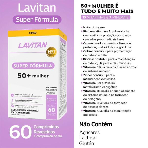 Imagem de Lavitan 50+ Mulher Super Fórmula Suplemento 60Comp Cimed