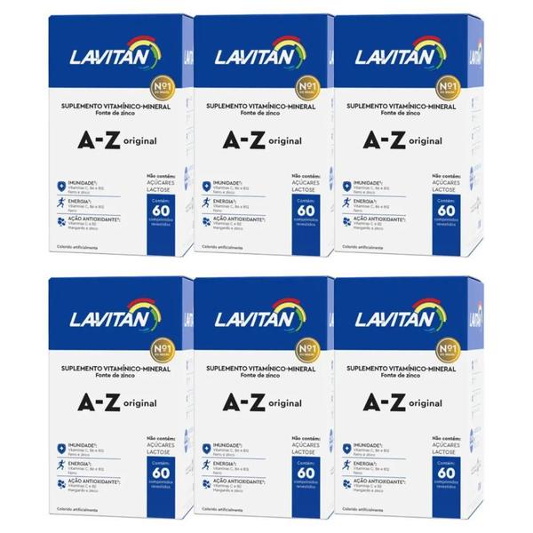 Imagem de Lavitan A-Z Homem 60 Comp Suplemento Vitaminico Kit 6 Uni