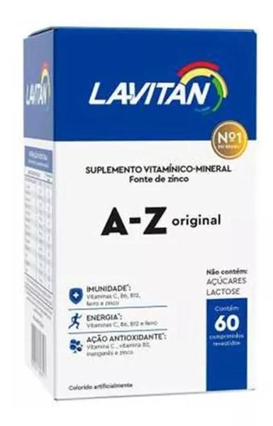 Lavitan A-Z Homem 60 Comp Suplemento Vitaminico Kit 6 Uni Imagem de Lavitan A-Z Homem 60 Comp Suplemento Vitaminico Kit 6 Uni