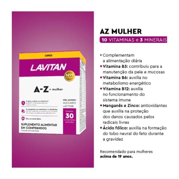 Imagem de Lavitan A-Z Mulher com 30 Comprimidos