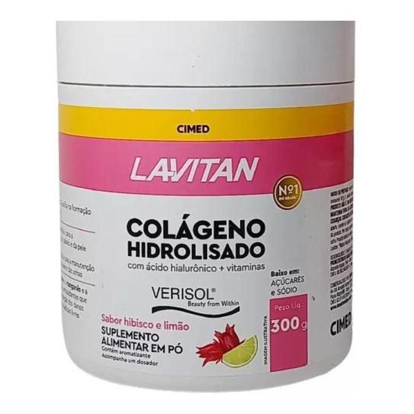 Imagem de Lavitan Colágeno Hidrolisado Sabor Hibisco E Limão Pote 300g