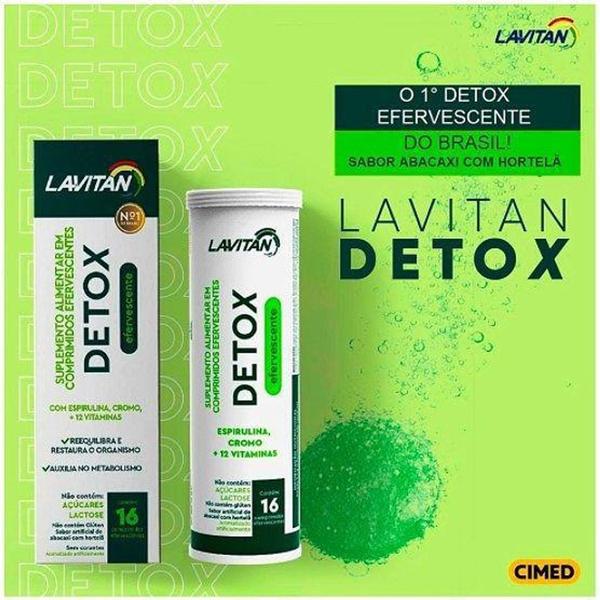 Imagem de Lavitan detox 16 efervescente c/ espirulina e cromo 16 caps - Cimed