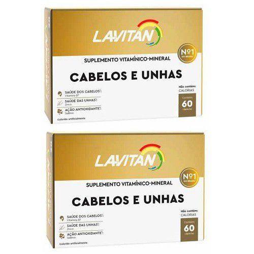 Lavitan HAIR cabelos e unhas c/ 2x60 caps (120 caps) - CIMED Imagem de Lavitan HAIR cabelos e unhas c/ 2x60 caps (120 caps)