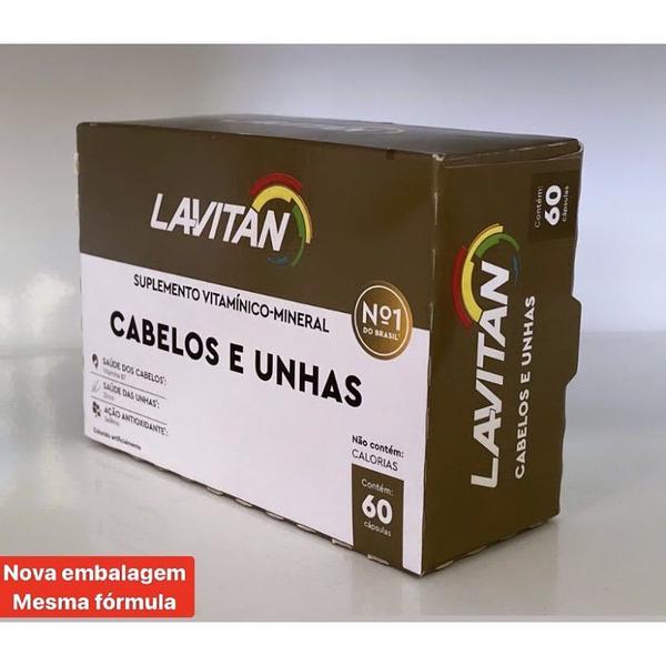 Lavitan HAIR cabelos e unhas c/ 2x60 caps (120 caps) - CIMED Imagem de Lavitan HAIR cabelos e unhas c/ 2x60 caps (120 caps)