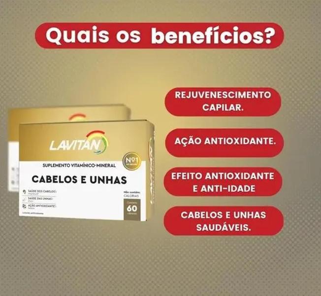 Imagem de Lavitan Hair Vitamina  Cabelos e Unhas c/60 Caps