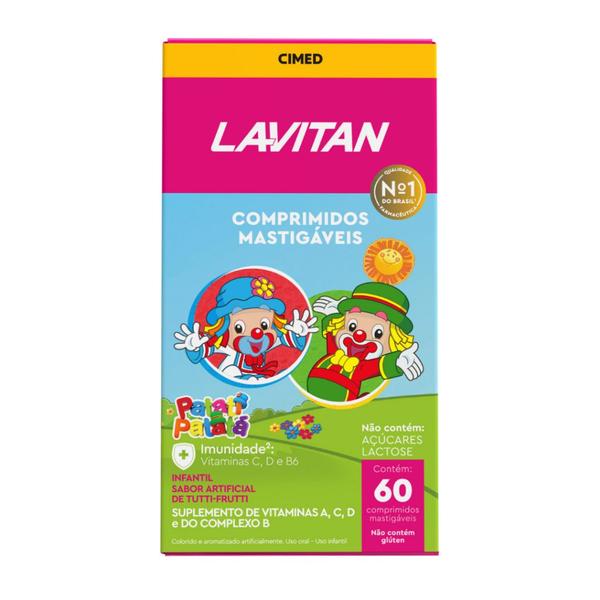 Imagem de LAVITAN KIDS PATATI PATATA 2x60 COMP MASTIGAVEL TUTTI-FRUTTI