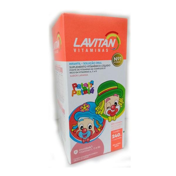 Imagem de Lavitan kids Polivitamínico Imunidade Infantil Sabor Laranja 240ml saúde apetite