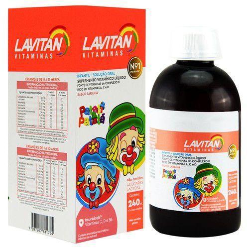 Imagem de Lavitan kids Polivitamínico Imunidade Infantil Sabor Laranja 240ml saúde apetite