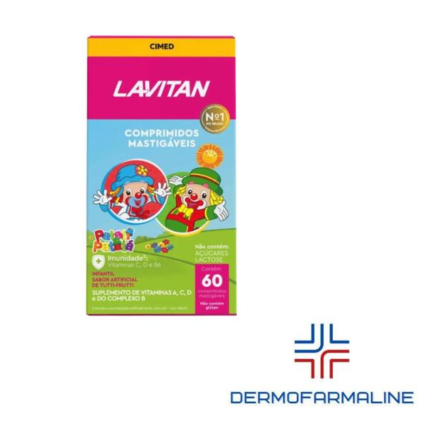 Imagem de Lavitan Kids Sabor Tutti-Frutti 60Cpr - Cimed